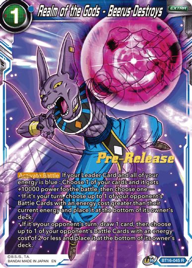 Realm of the Gods - Beerus Destroys (BT16-045) [Realm of the Gods Prerelease Promos] | Pegasus Games WI