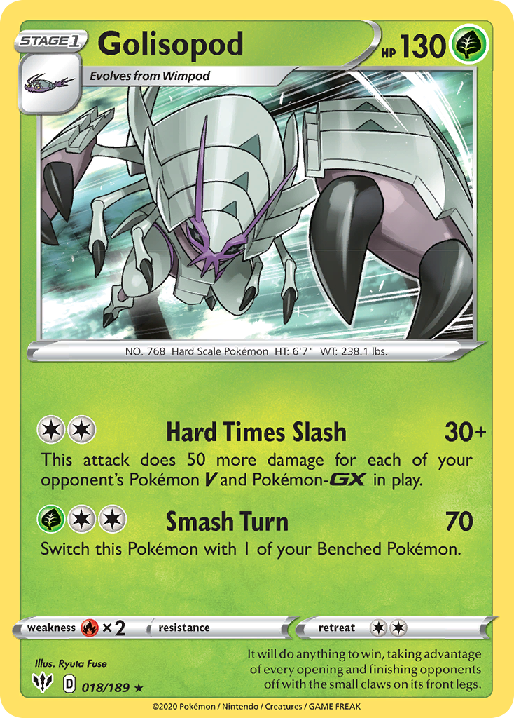 Golisopod (018/189) [Sword & Shield: Darkness Ablaze] | Pegasus Games WI