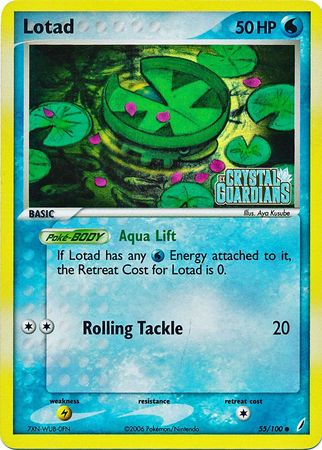 Lotad (55/100) (Stamped) [EX: Crystal Guardians] | Pegasus Games WI