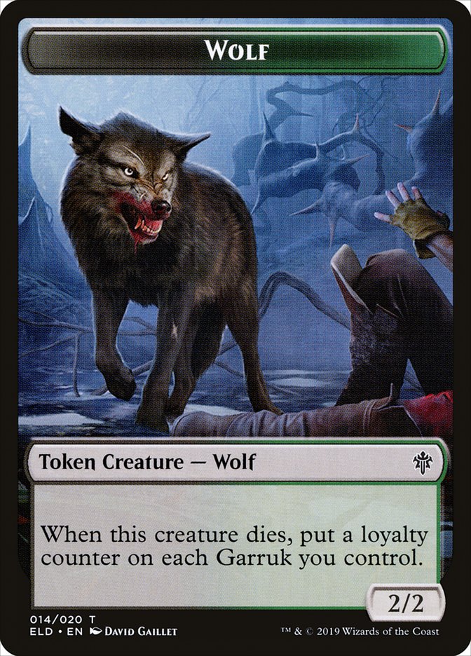 Wolf Token [Throne of Eldraine Tokens] | Pegasus Games WI