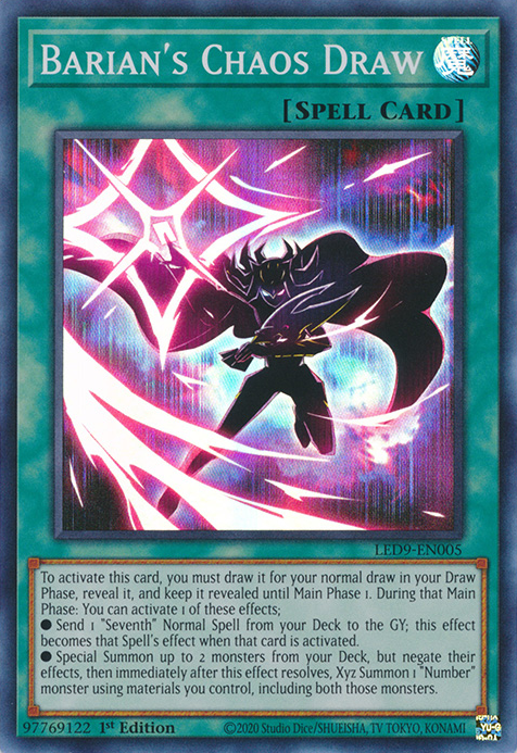 Barian's Chaos Draw [LED9-EN005] Super Rare | Pegasus Games WI