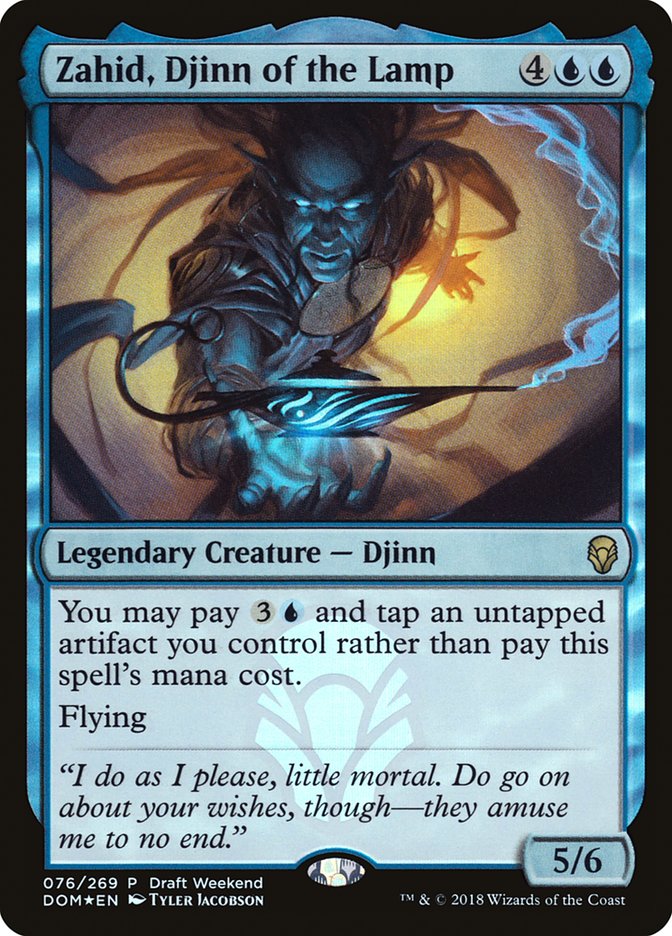 Zahid, Djinn of the Lamp (Draft Weekend) [Dominaria Promos] | Pegasus Games WI