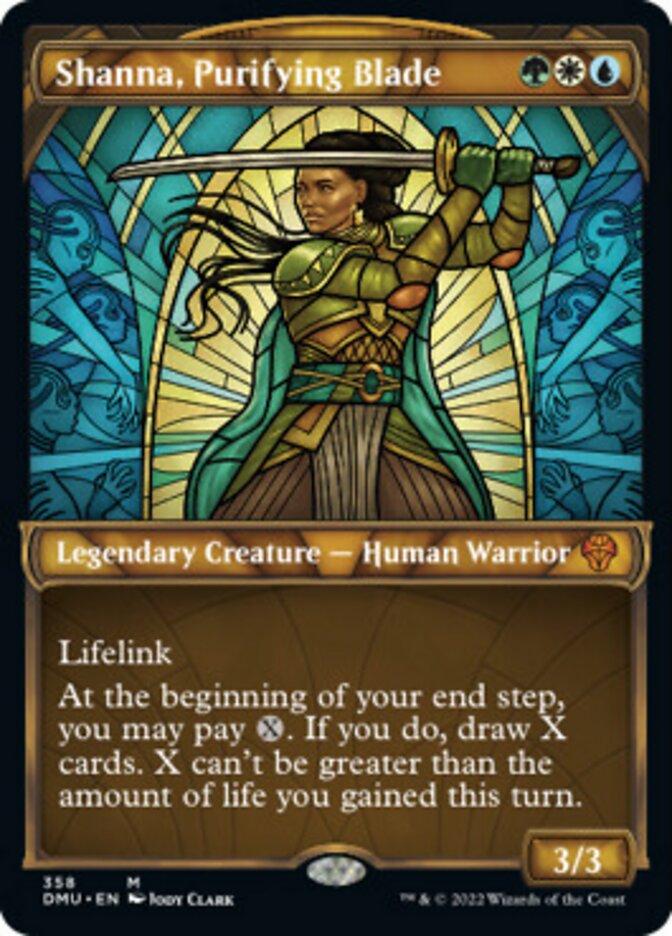 Shanna, Purifying Blade (Showcase Textured) [Dominaria United] | Pegasus Games WI