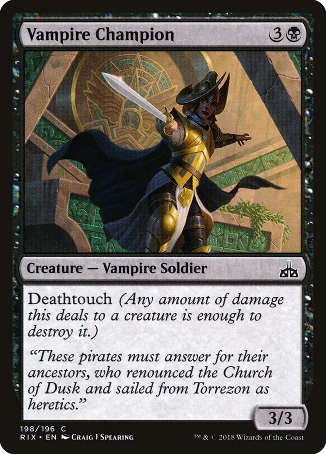 Vampire Champion [Rivals of Ixalan] | Pegasus Games WI