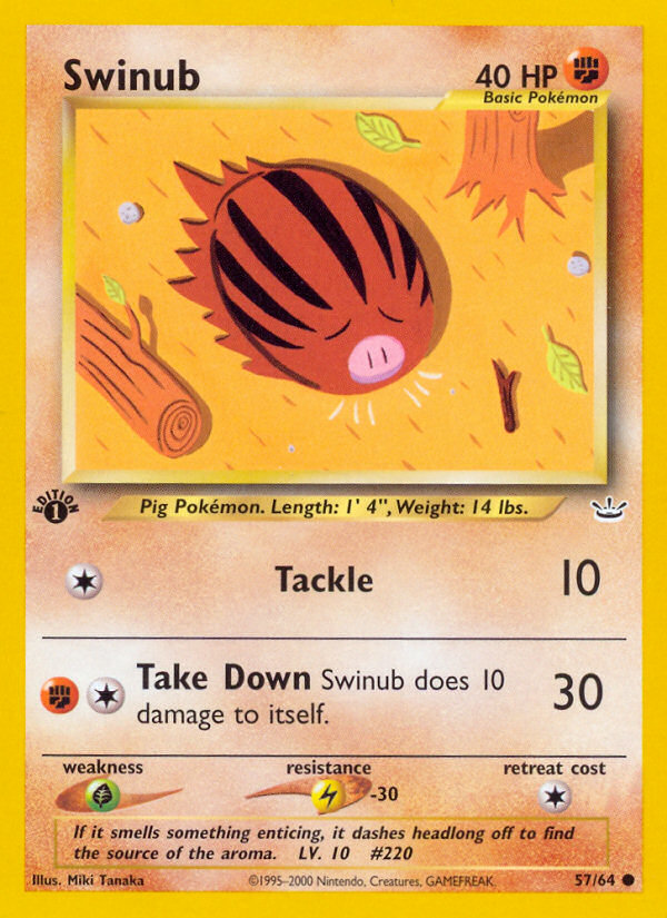 Swinub (57/64) [Neo Revelation 1st Edition] | Pegasus Games WI