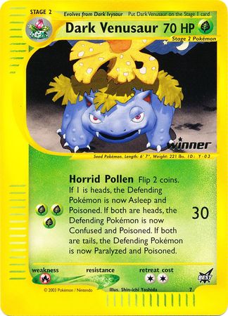 Dark Venusaur (7) (Winner) [Best of Promos] | Pegasus Games WI