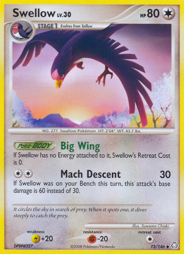 Swellow (73/146) [Diamond & Pearl: Legends Awakened] | Pegasus Games WI