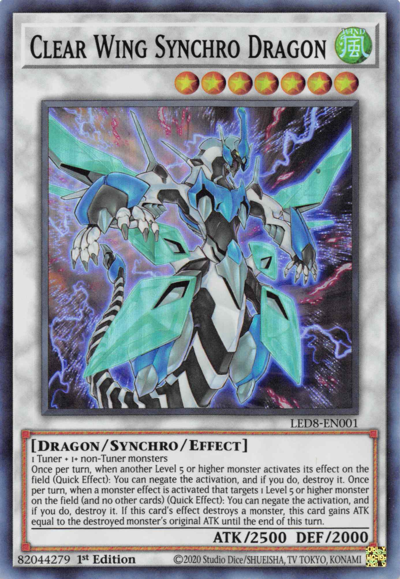 Clear Wing Synchro Dragon [LED8-EN001] Super Rare | Pegasus Games WI