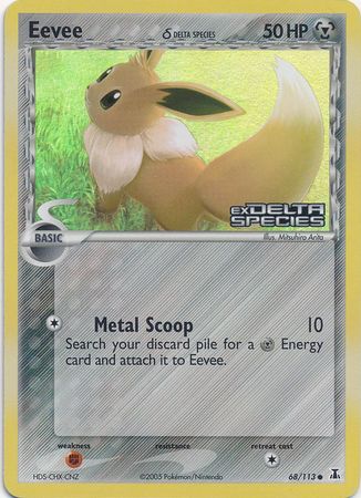 Eevee (68/113) (Delta Species) (Stamped) [EX: Delta Species] | Pegasus Games WI