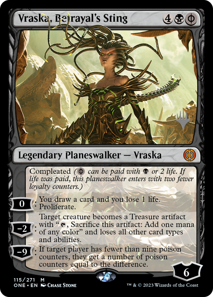 Vraska, Betrayal's Sting (Promo Pack) [Phyrexia: All Will Be One Promos] | Pegasus Games WI