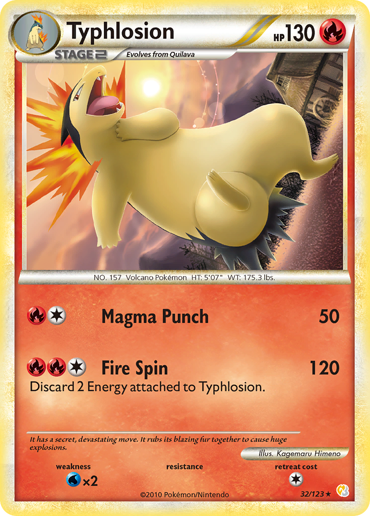 Typhlosion (32/123) [HeartGold & SoulSilver: Base Set] | Pegasus Games WI