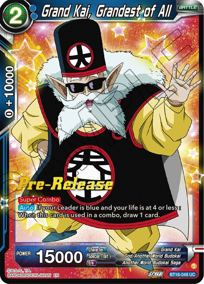 Grand Kai, Grandest of All (BT18-049) [Dawn of the Z-Legends Prerelease Promos] | Pegasus Games WI