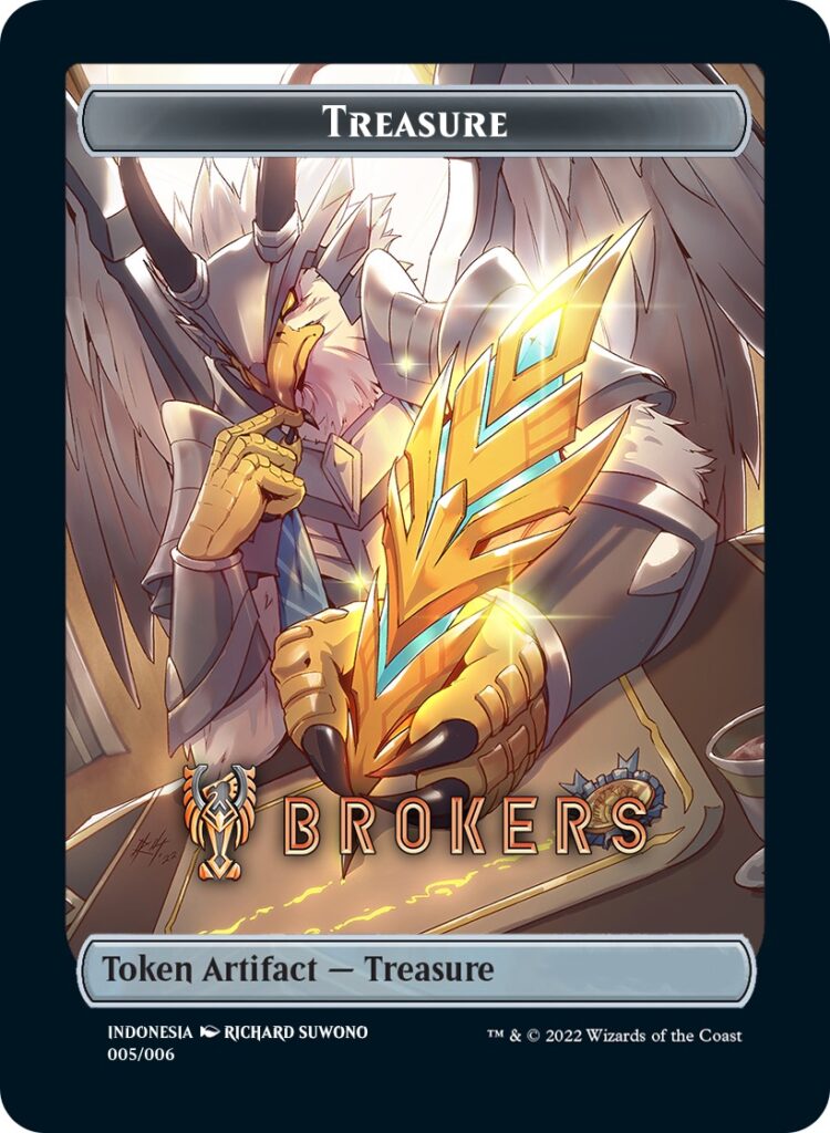 Treasure Token (Brokers) (Southeast Asia Artists) [Streets of New Capenna Tokens] | Pegasus Games WI