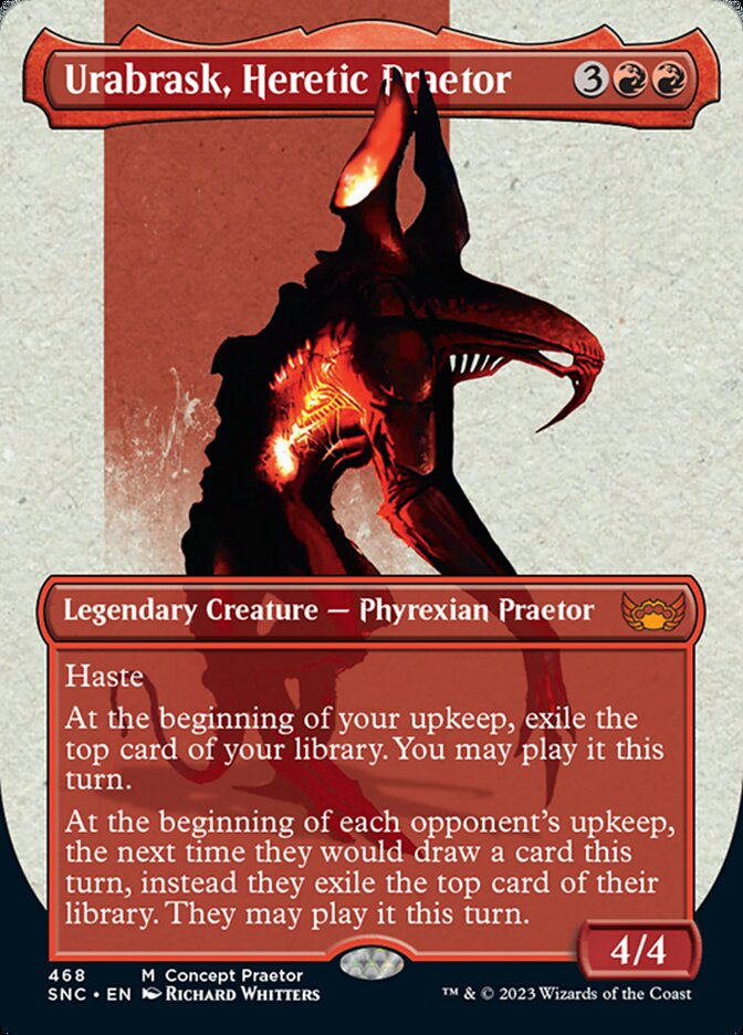 Urabrask, Heretic Praetor (Borderless Concept Praetors) [Phyrexia: All Will Be One] | Pegasus Games WI