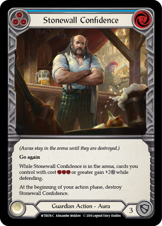 Stonewall Confidence (Blue) [WTR074-C] Alpha Print Rainbow Foil | Pegasus Games WI