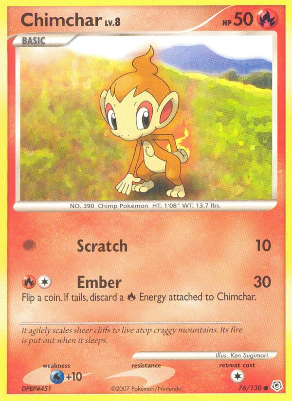 Chimchar (76/130) [Diamond & Pearl: Base Set] | Pegasus Games WI