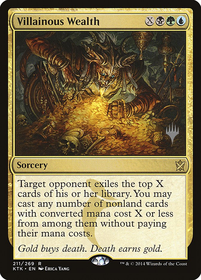 Villainous Wealth (Promo Pack) [Khans of Tarkir Promos] | Pegasus Games WI