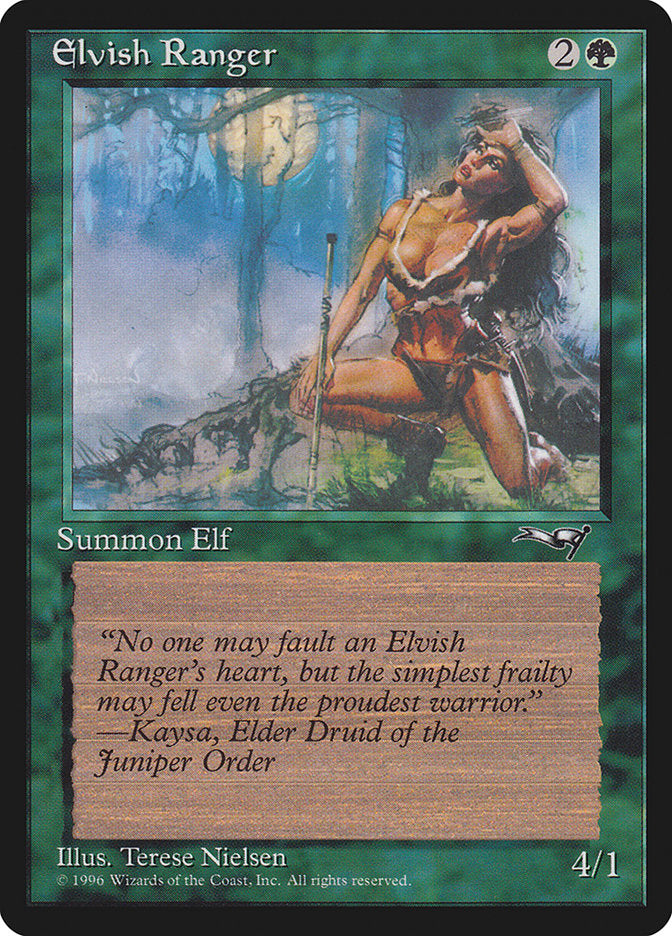 Elvish Ranger (Moon Background) [Alliances] | Pegasus Games WI