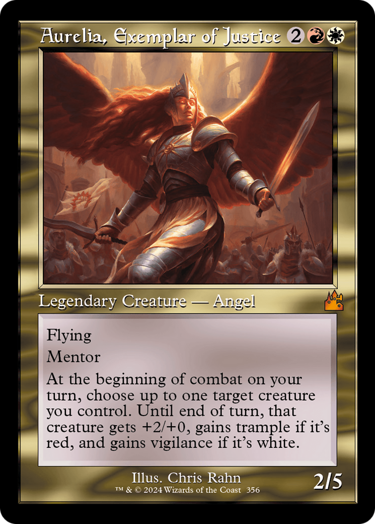 Aurelia, Exemplar of Justice (Retro) [Ravnica Remastered] | Pegasus Games WI