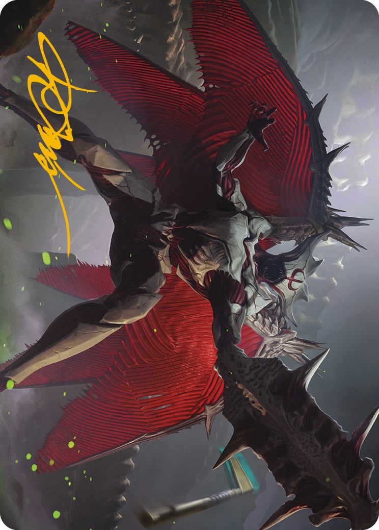 Phyrexian Vindicator Art Card (Gold-Stamped Signature) [Phyrexia: All Will Be One Art Series] | Pegasus Games WI