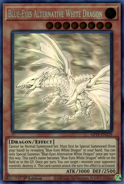 Blue-Eyes Alternative White Dragon [GFTP-EN129] Ghost Rare | Pegasus Games WI