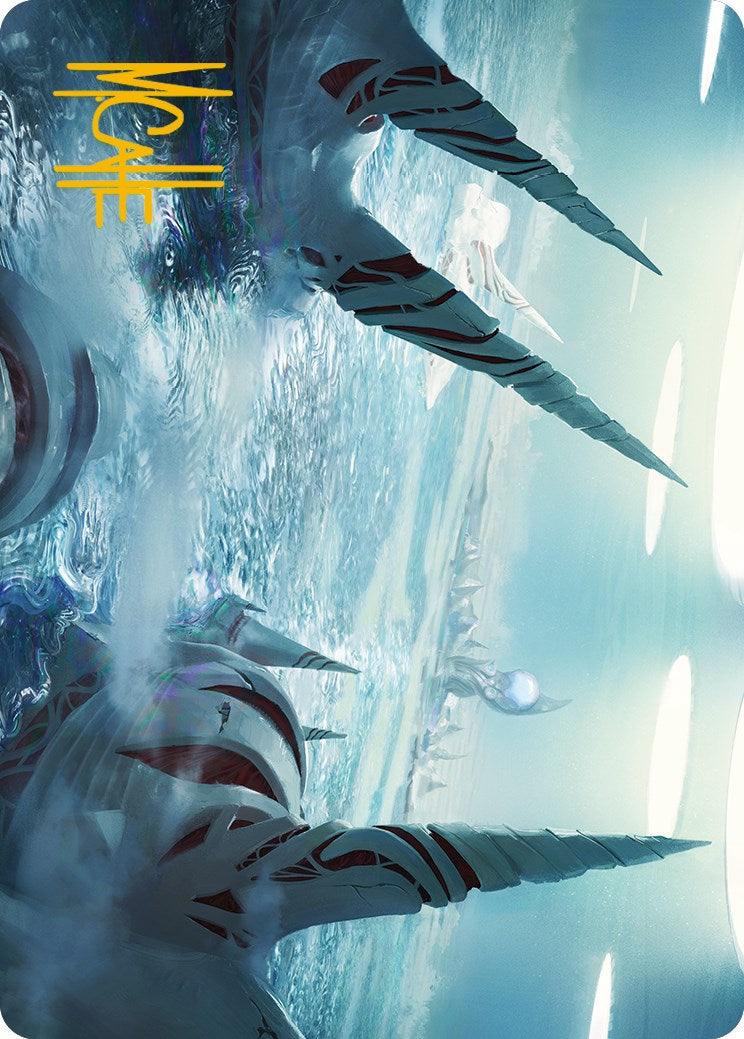 Seachrome Coast Art Card (Gold-Stamped Signature) [Phyrexia: All Will Be One Art Series] | Pegasus Games WI