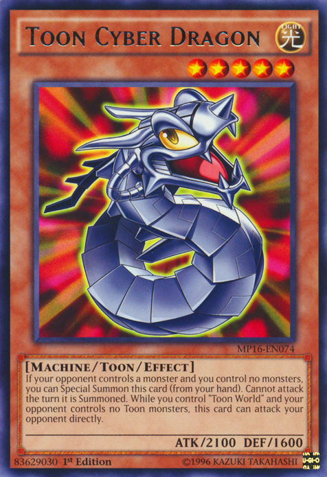 Toon Cyber Dragon [MP16-EN074] Rare | Pegasus Games WI