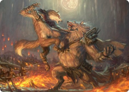 Duel for Dominance Art Card [Innistrad: Midnight Hunt Art Series] | Pegasus Games WI