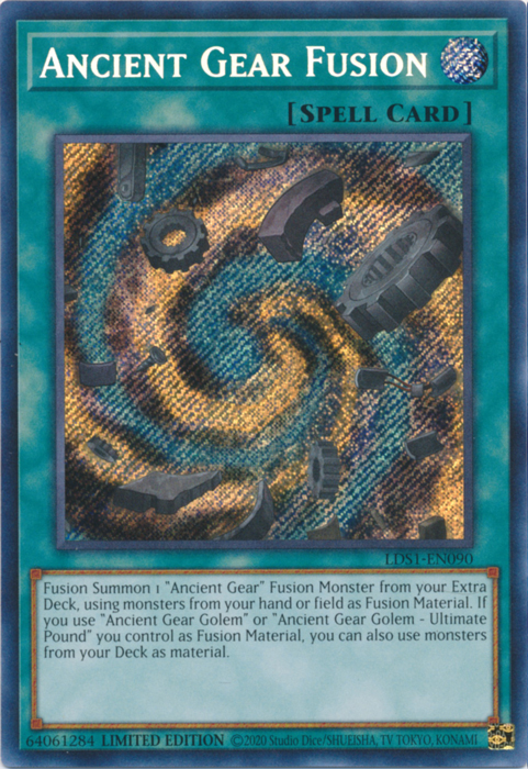 Ancient Gear Fusion [LDS1-EN090] Secret Rare | Pegasus Games WI