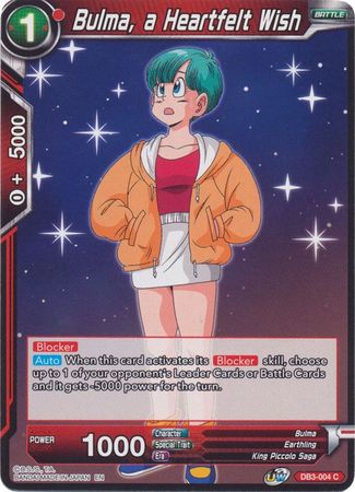 Bulma, a Heartfelt Wish [DB3-004] | Pegasus Games WI