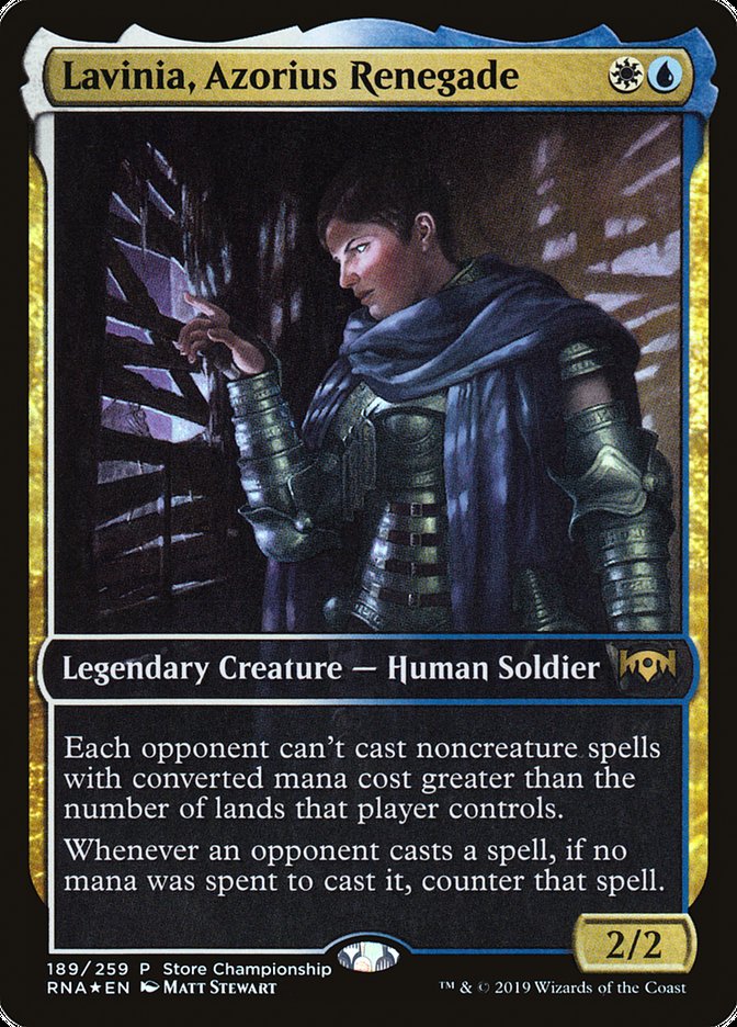 Lavinia, Azorius Renegade (Store Championship) (Full Art) [Ravnica Allegiance Promos] | Pegasus Games WI