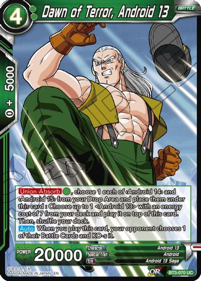 Dawn of Terror, Android 13 (Reprint) (BT3-070) [Battle Evolution Booster] | Pegasus Games WI