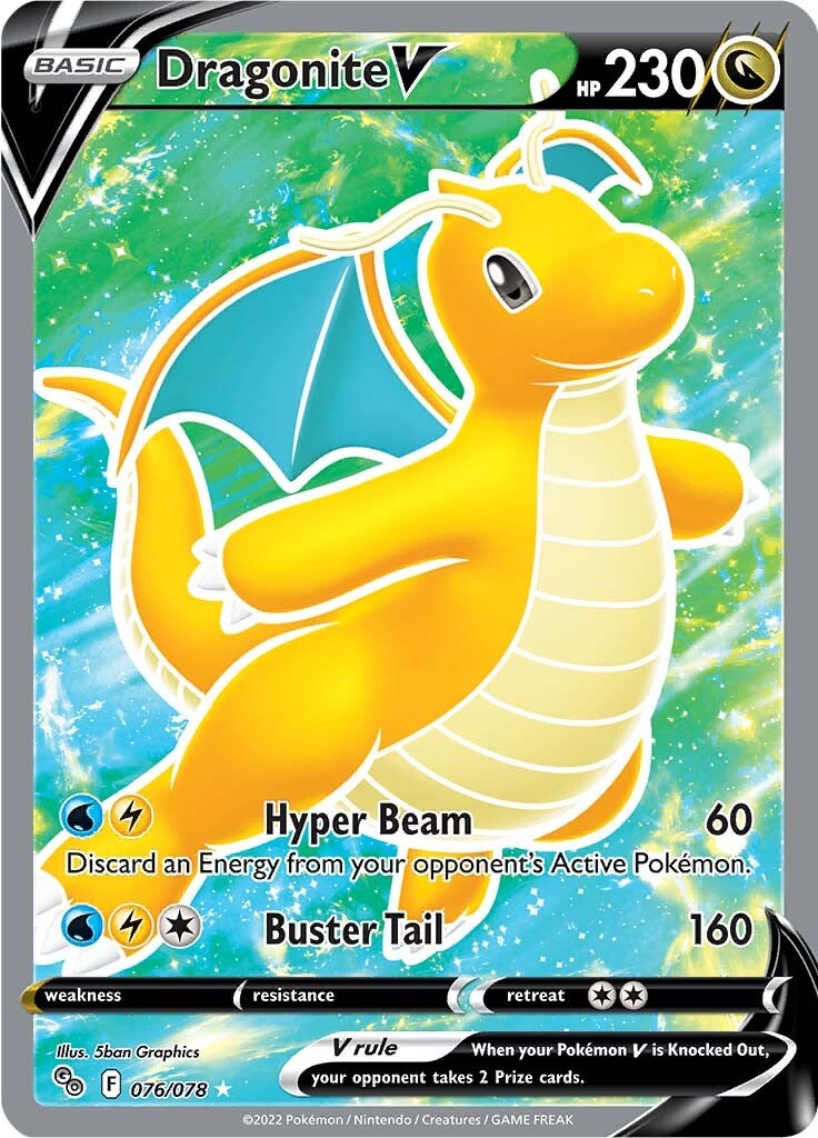 Dragonite V (076/078) [Pokémon GO] | Pegasus Games WI