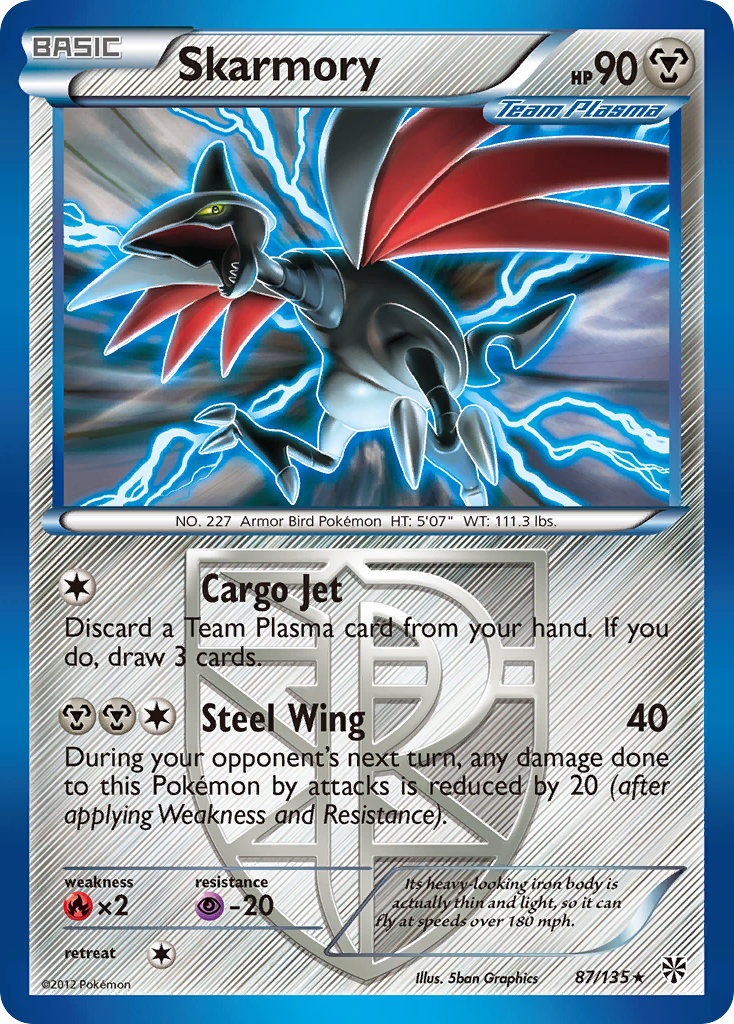 Skarmory (87/135) [Black & White: Plasma Storm] | Pegasus Games WI