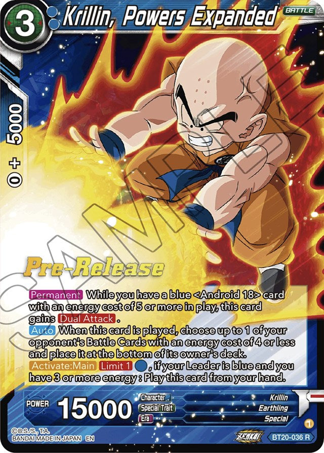 Krillin, Powers Expanded (BT20-036) [Power Absorbed Prerelease Promos] | Pegasus Games WI
