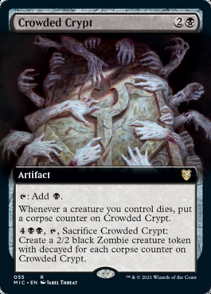 Crowded Crypt (Extended Art) [Innistrad: Midnight Hunt Commander] | Pegasus Games WI