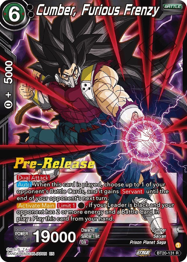 Cumber, Furious Frenzy (BT20-131) [Power Absorbed Prerelease Promos] | Pegasus Games WI