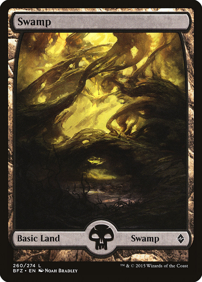 Swamp (260) (Full Art) [Battle for Zendikar] | Pegasus Games WI