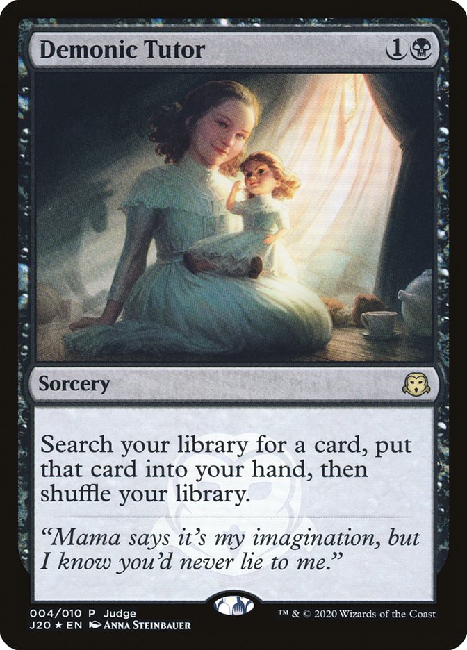 Demonic Tutor [Judge Gift Cards 2020] | Pegasus Games WI