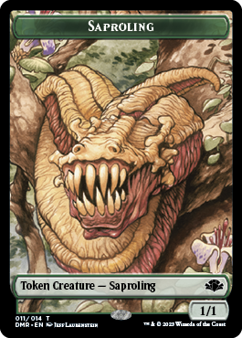 Elephant // Saproling Double-Sided Token [Dominaria Remastered Tokens] | Pegasus Games WI