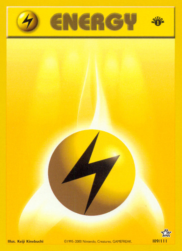 Lightning Energy (109/111) [Neo Genesis 1st Edition] | Pegasus Games WI