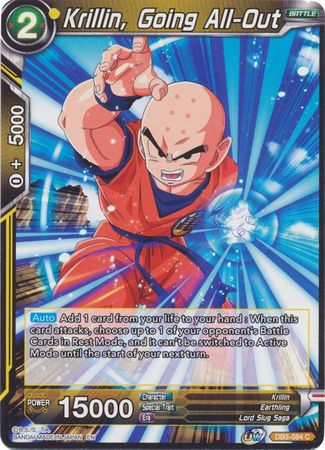 Krillin, Going All-Out [DB3-084] | Pegasus Games WI