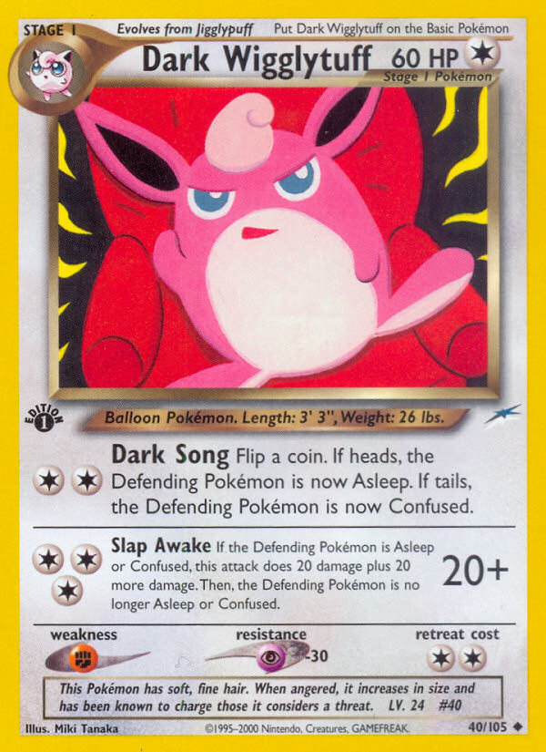 Dark Wigglytuff (40/105) [Neo Destiny 1st Edition] | Pegasus Games WI