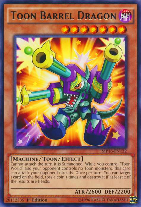 Toon Barrel Dragon [MP16-EN132] Rare | Pegasus Games WI