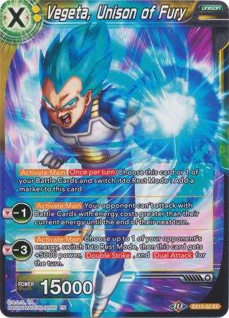 Vegeta, Unison of Fury [EX12-02] | Pegasus Games WI