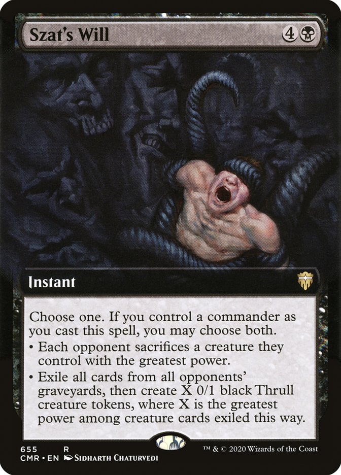 Szat's Will (Extended Art) [Commander Legends] | Pegasus Games WI