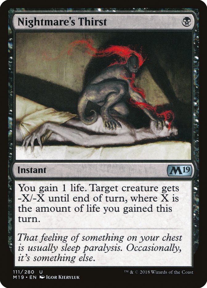 Nightmare's Thirst [Core Set 2019] | Pegasus Games WI
