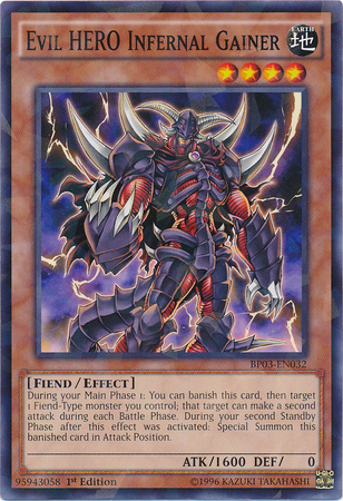 Evil HERO Infernal Gainer (Shatterfoil) [BP03-EN032] Common | Pegasus Games WI
