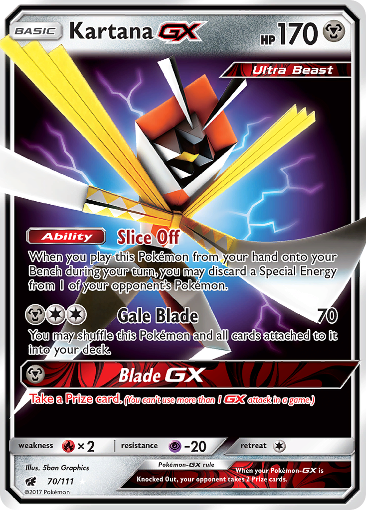 Kartana GX (70/111) [Sun & Moon: Crimson Invasion] | Pegasus Games WI