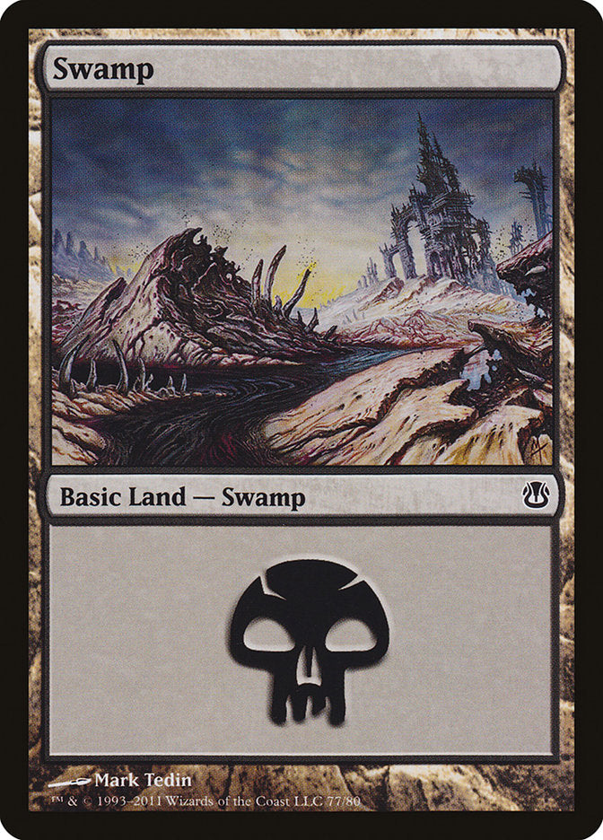 Swamp (77) [Duel Decks: Ajani vs. Nicol Bolas] | Pegasus Games WI